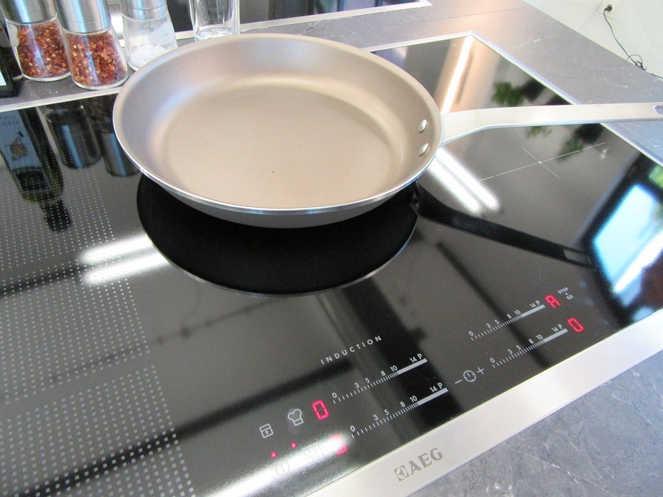Foto van een inductie kookplaat